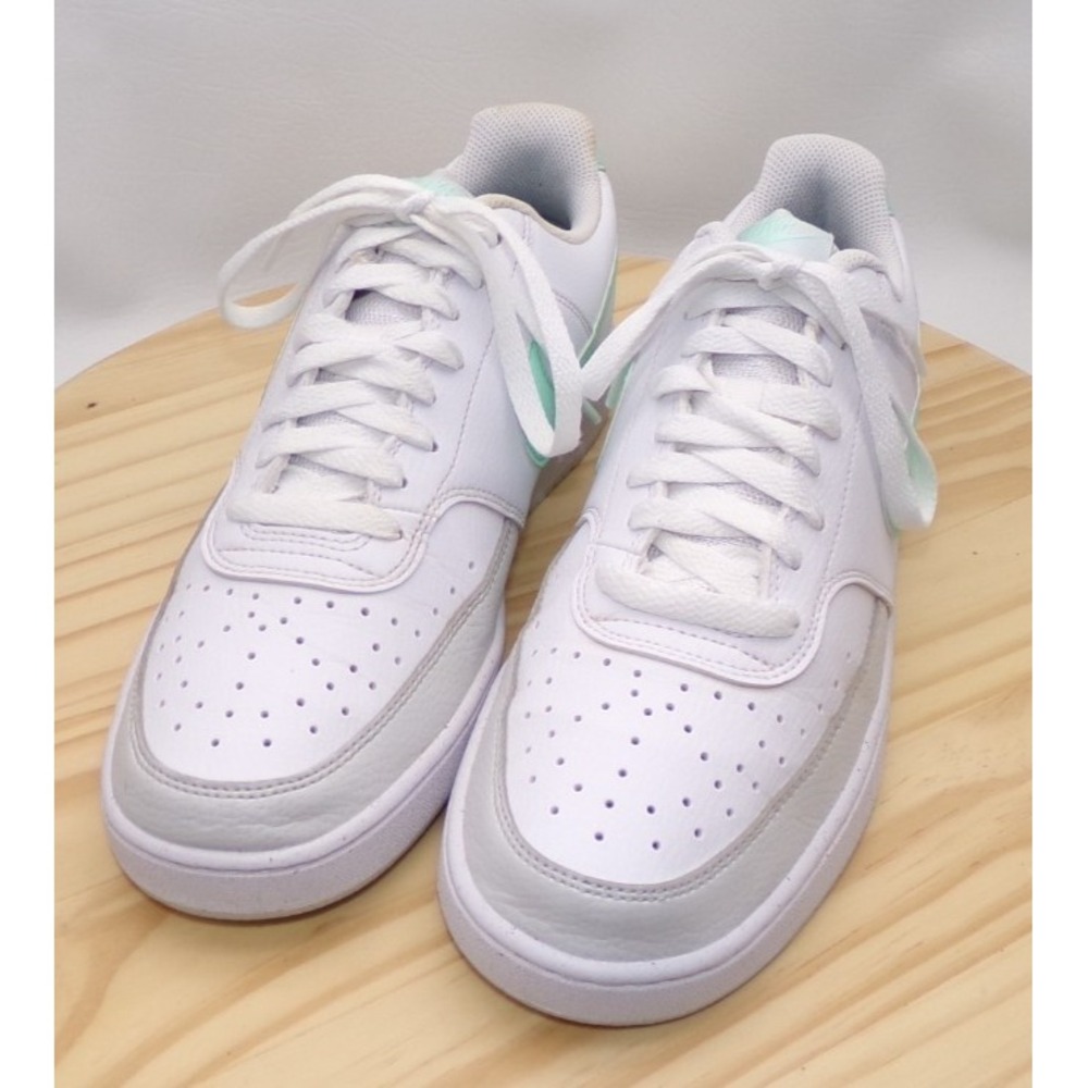 Nike Court Vision Low Shoes FZ4124-100 Mens White Mint Green Sz 10 Sneakers